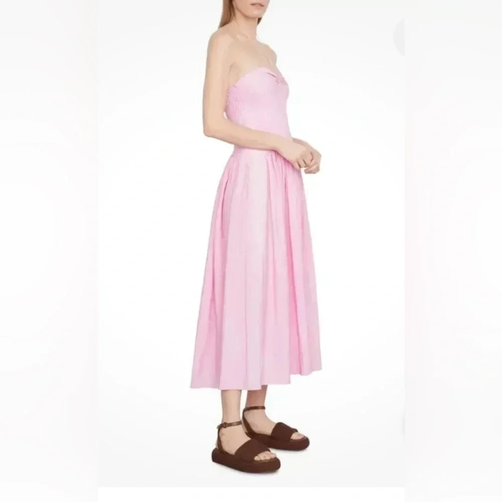 Ruched sweetheart, Vince halter tie dress with pockets, summer size NWT rouge